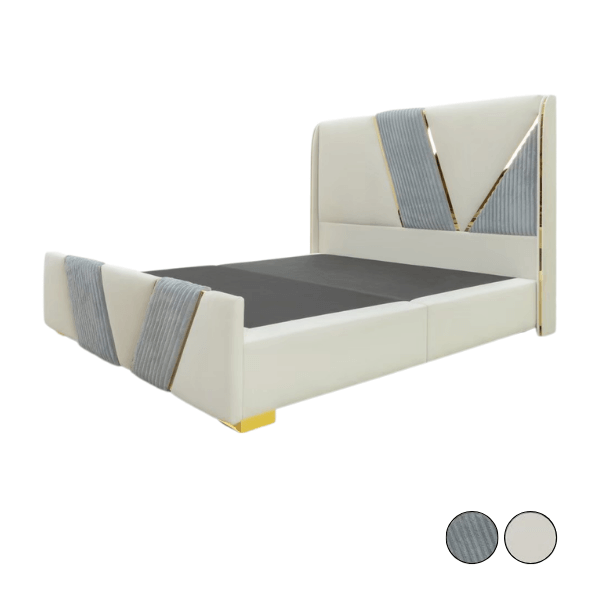 ฐานรองหัวเตียง 6 ฟุต WISDOM DESIGN FURNITURE รุ่น MARVIN สีขาว/เทา_1